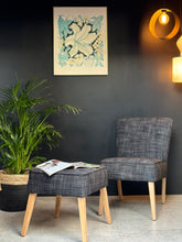 Load image into Gallery viewer, Retro Occasional Chair & Footstool