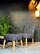 Load image into Gallery viewer, Retro Occasional Chair & Footstool