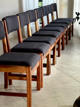 Load image into Gallery viewer, Set of 8 Vintage Dining Chairs