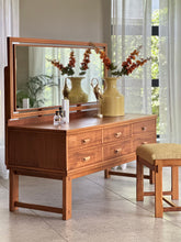 Load image into Gallery viewer, Walnut Dressing Table with Stool