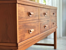 Load image into Gallery viewer, Walnut Dressing Table with Stool