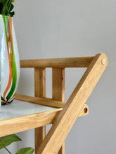 Load image into Gallery viewer, Vintage Beechwood Two Tier, Foldable Bar Cart