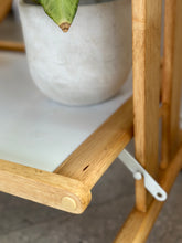 Load image into Gallery viewer, Vintage Beechwood Two Tier, Foldable Bar Cart