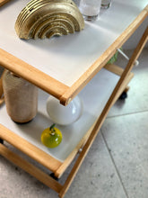 Load image into Gallery viewer, Vintage Beechwood Two Tier, Foldable Bar Cart