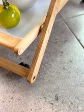 Load image into Gallery viewer, Vintage Beechwood Two Tier, Foldable Bar Cart