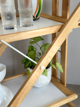 Load image into Gallery viewer, Vintage Beechwood Two Tier, Foldable Bar Cart