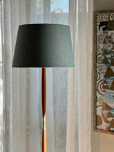 Load image into Gallery viewer, Wood & Solid Brass Floor Lamp