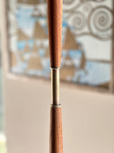 Load image into Gallery viewer, Wood & Solid Brass Floor Lamp