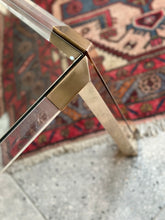 Load image into Gallery viewer, Post Modern Lucite & Brass Coffee Table
