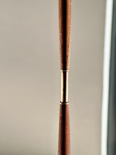 Load image into Gallery viewer, Wood & Solid Brass Floor Lamp