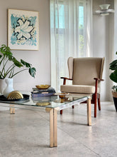 Load image into Gallery viewer, Post Modern Lucite & Brass Coffee Table
