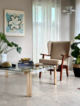 Load image into Gallery viewer, Post Modern Lucite & Brass Coffee Table