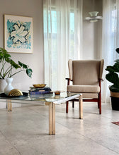 Load image into Gallery viewer, Post Modern Lucite & Brass Coffee Table