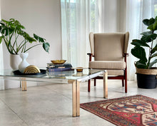 Load image into Gallery viewer, Post Modern Lucite & Brass Coffee Table