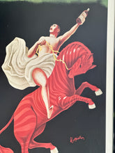 Load image into Gallery viewer, Cinzano 'Man Riding A Red Horse' Poster