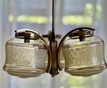Load image into Gallery viewer, Art Deco Brass Lamp Pendant