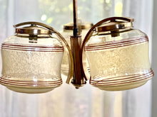 Load image into Gallery viewer, Art Deco Brass Lamp Pendant