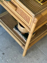 Load image into Gallery viewer, Cane Double Headboard With  Pedestals