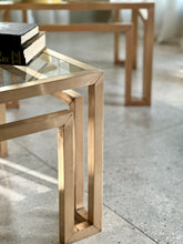 Load image into Gallery viewer, Solid Brass & Glass Tables