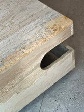 Load image into Gallery viewer, Travertine Modernist Coffee Table
