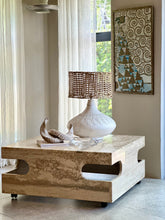 Load image into Gallery viewer, Travertine Modernist Coffee Table
