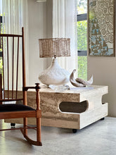 Load image into Gallery viewer, Travertine Modernist Coffee Table