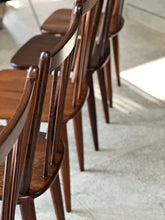 Load image into Gallery viewer, Set of Six, Solid Imbuia Dining Chairs by EE Meyer - "Karin Chairs"