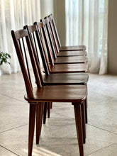 Load image into Gallery viewer, Set of Six, Solid Imbuia Dining Chairs by EE Meyer - "Karin Chairs"
