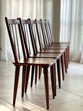 Load image into Gallery viewer, Set of Six, Solid Imbuia Dining Chairs by EE Meyer - "Karin Chairs"