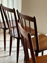 Load image into Gallery viewer, Set of Six, Solid Imbuia Dining Chairs by EE Meyer - "Karin Chairs"
