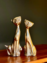 Load image into Gallery viewer, Pair of Cat Figurines - Solid Brass