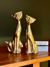 Load image into Gallery viewer, Pair of Cat Figurines - Solid Brass