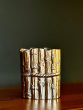 Load image into Gallery viewer, Brass Vase | Container with Bamboo Design
