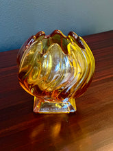 Load image into Gallery viewer, Vintage Amber Round Vase