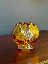 Load image into Gallery viewer, Vintage Amber Round Vase