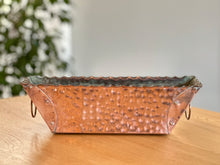 Load image into Gallery viewer, Hammered Red Brass Windowsill Planter