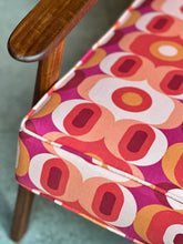 Load image into Gallery viewer, Mid-Century Kiaat Armchair in Retro-Style Fabric