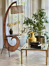 Load image into Gallery viewer, Curved Retro Standing Lamp with Side-Table