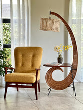 Load image into Gallery viewer, Curved Retro Standing Lamp with Side-Table