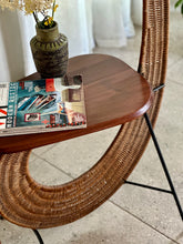 Load image into Gallery viewer, Curved Retro Standing Lamp with Side-Table