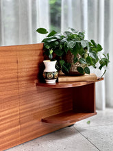 Load image into Gallery viewer, King Size Sapele Headboard - Attached Pedestal Shelves