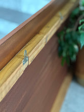 Load image into Gallery viewer, King Size Sapele Headboard - Attached Pedestal Shelves