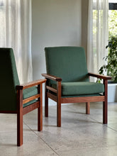 Load image into Gallery viewer, Pair Of Solid Kiaat-Framed Armchairs