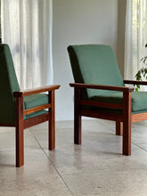 Load image into Gallery viewer, Pair Of Solid Kiaat-Framed Armchairs