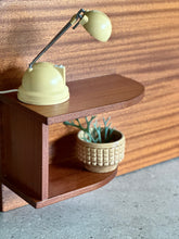 Load image into Gallery viewer, King Size Sapele Headboard - Attached Pedestal Shelves