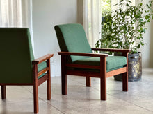 Load image into Gallery viewer, Pair Of Solid Kiaat-Framed Armchairs