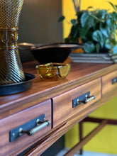 Load image into Gallery viewer, Amber Val Saint Lambert’s Crystal Glass Ashtray
