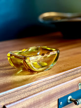Load image into Gallery viewer, Amber Val Saint Lambert’s Crystal Glass Ashtray