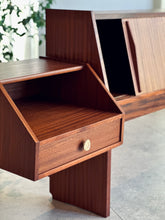 Load image into Gallery viewer, King-Size Headboard with Attached Pedestals & Storage Compartment