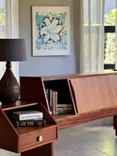 Load image into Gallery viewer, King-Size Headboard with Attached Pedestals & Storage Compartment